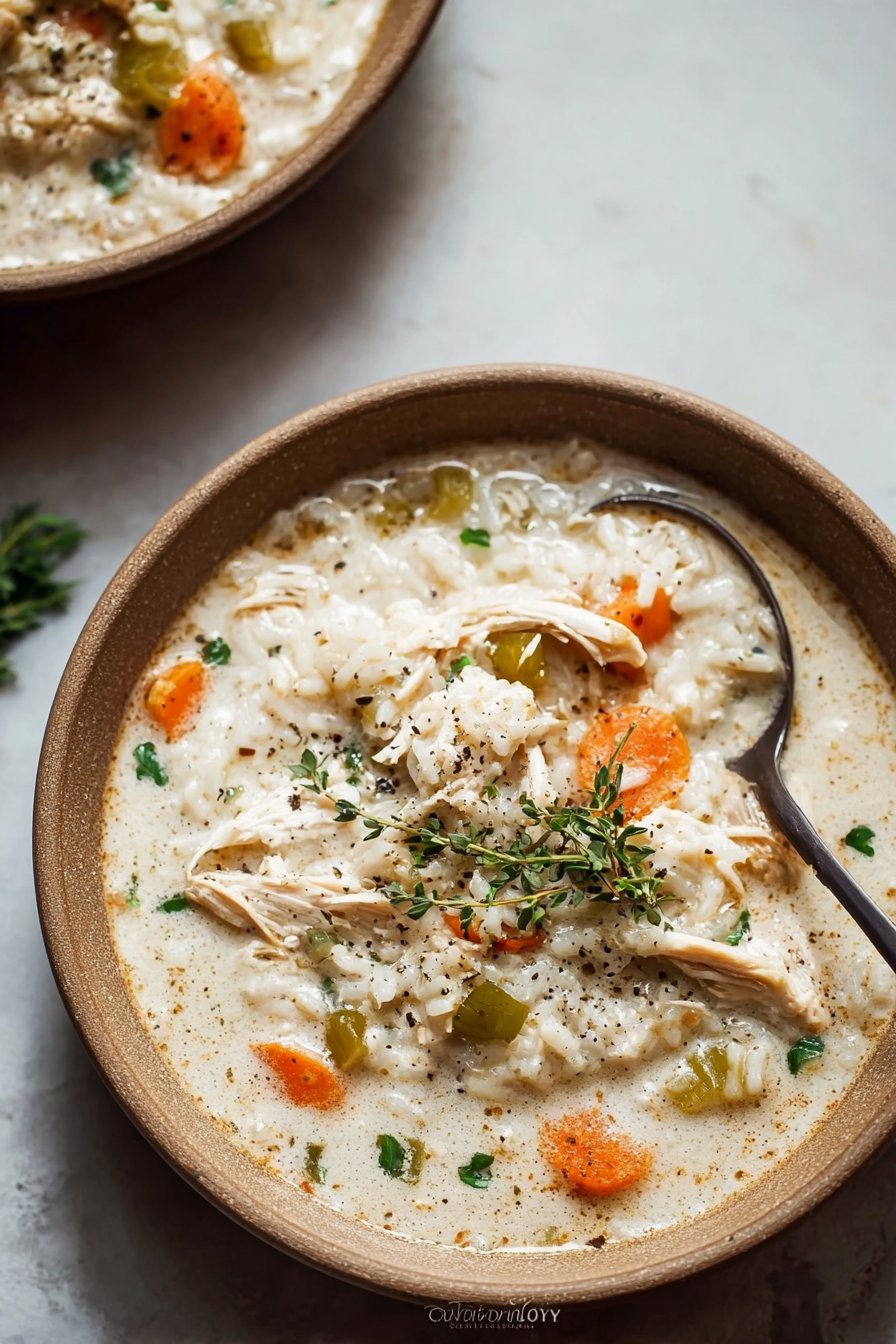 Creamy White Chicken and Rice Soup