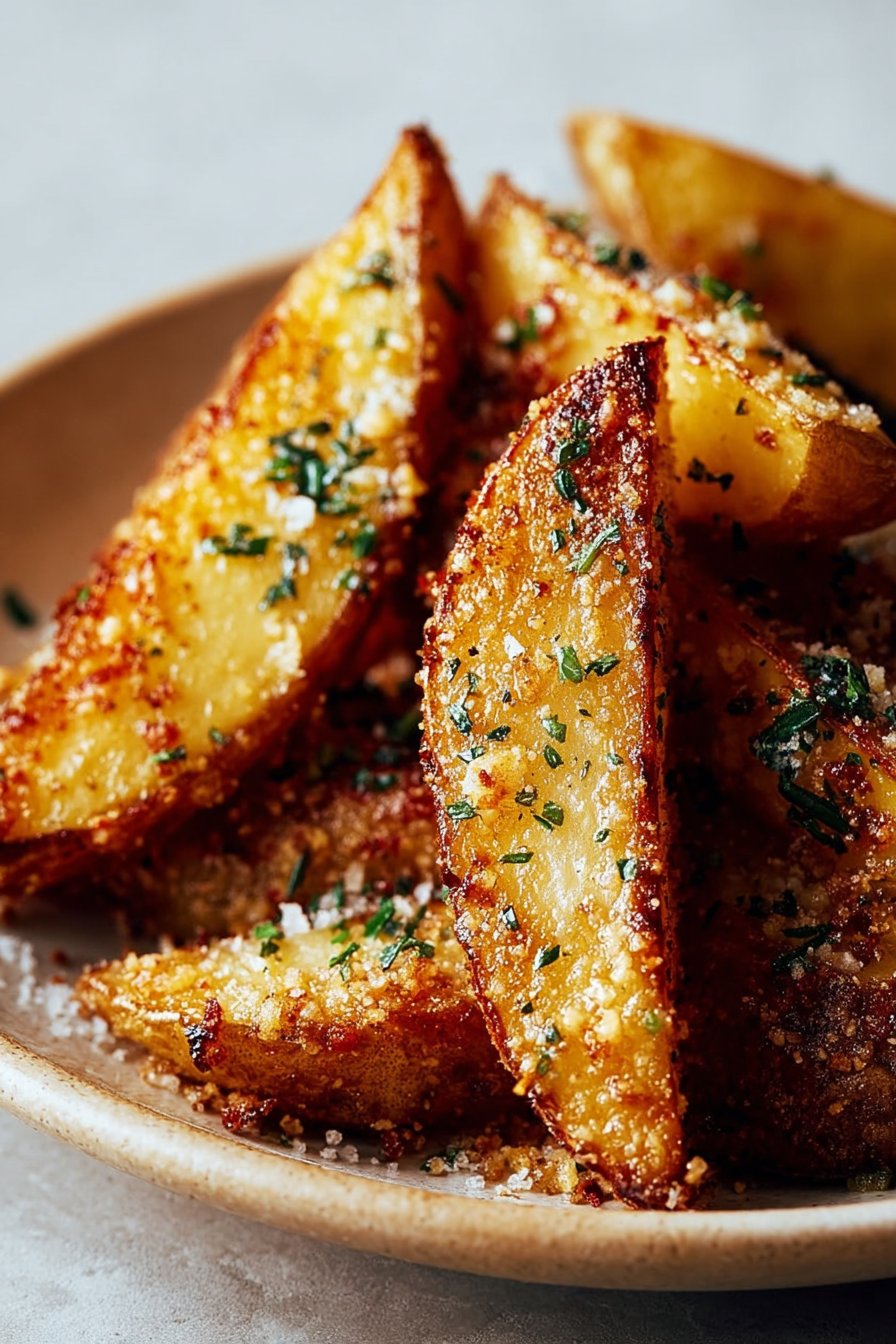 Baked Garlic Parmesan Potato Wedges