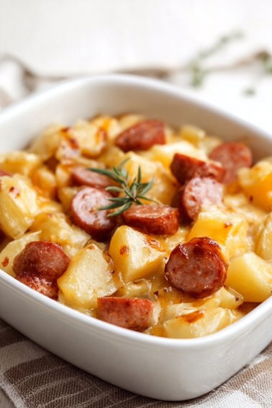 Slow Cooker Sausage and Potato Casserole