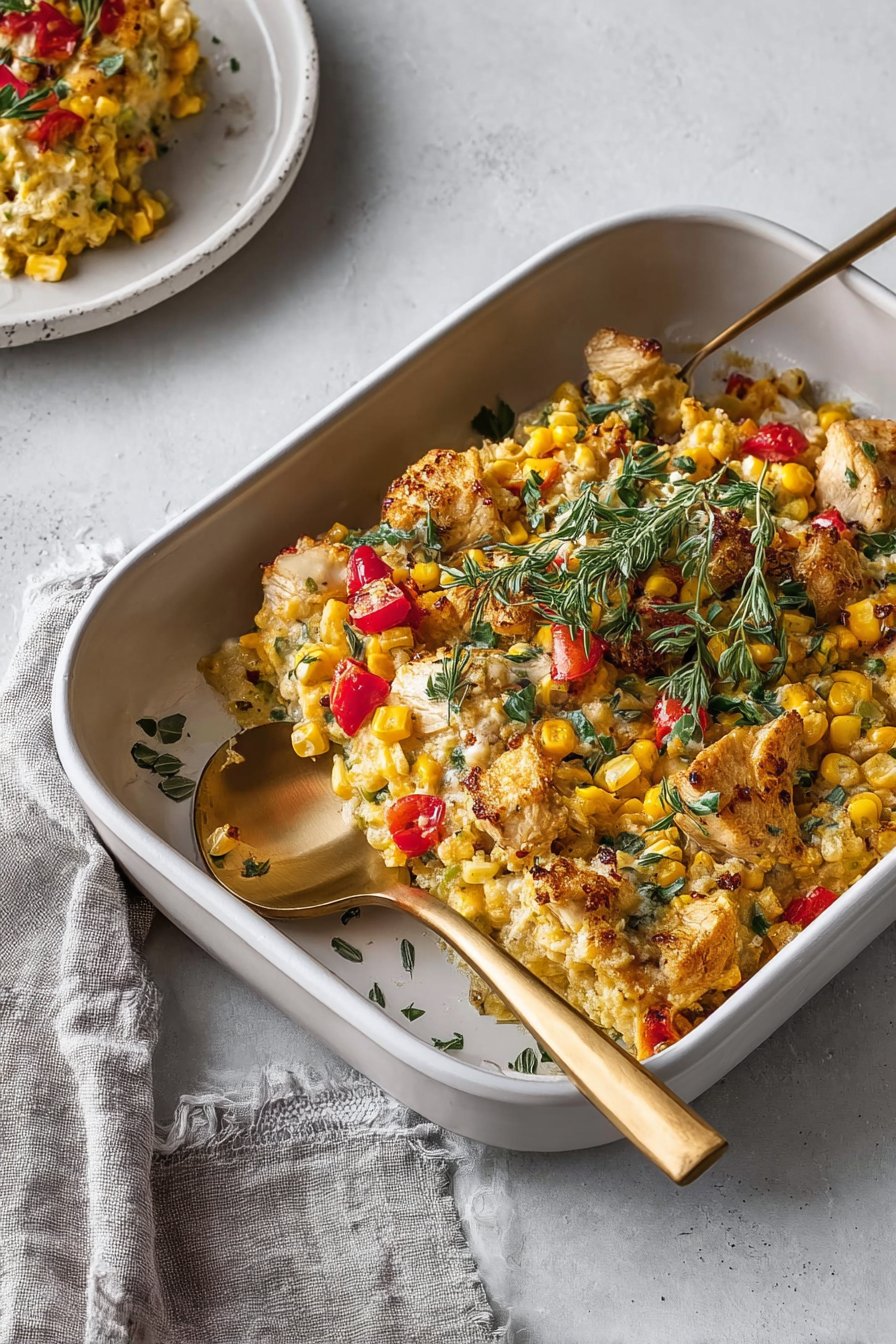 Savory Street Corn and Chicken Casserole for Cozy Nights