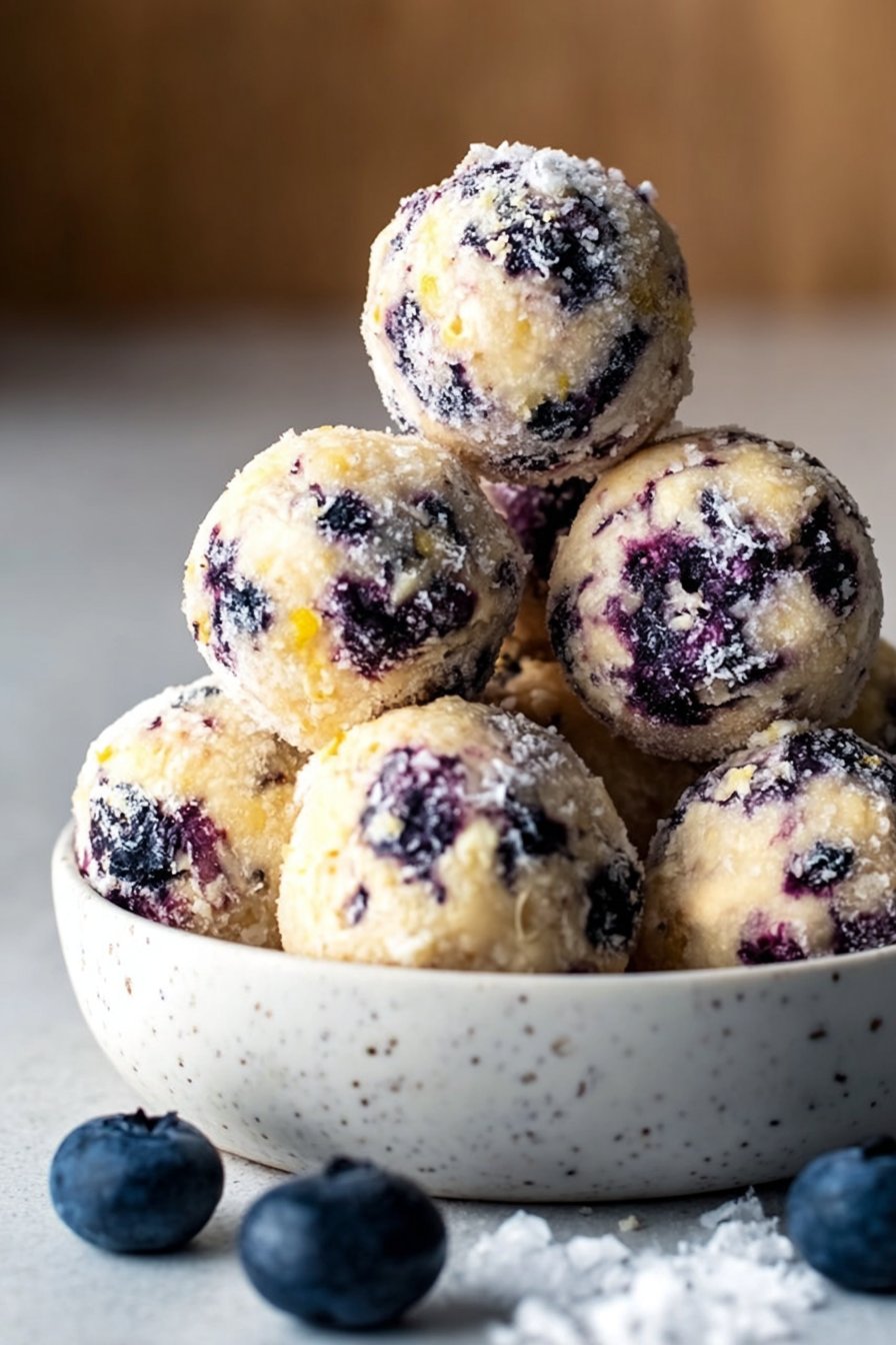 Lemon Blueberry Cottage Cheese Protein Bites