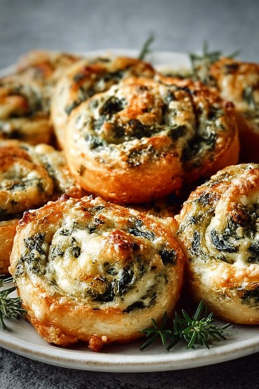Cheese and Spinach Pinwheels