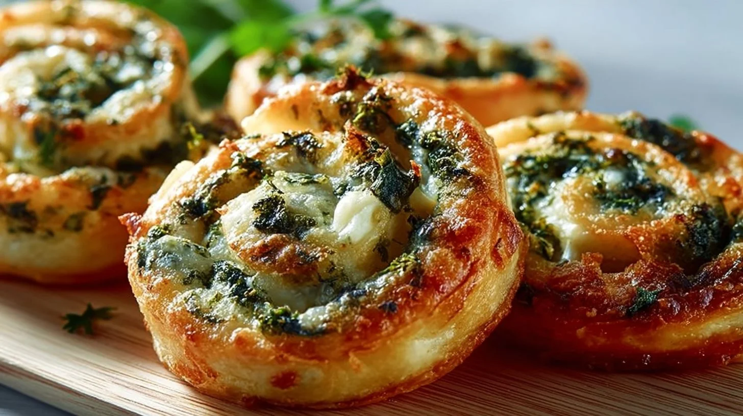 Cheese and Spinach Pinwheels
