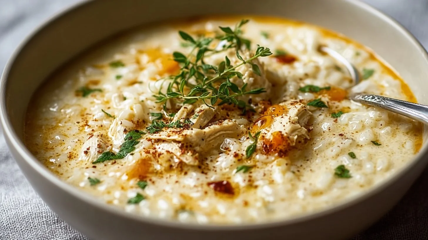 Creamy White Chicken and Rice Soup