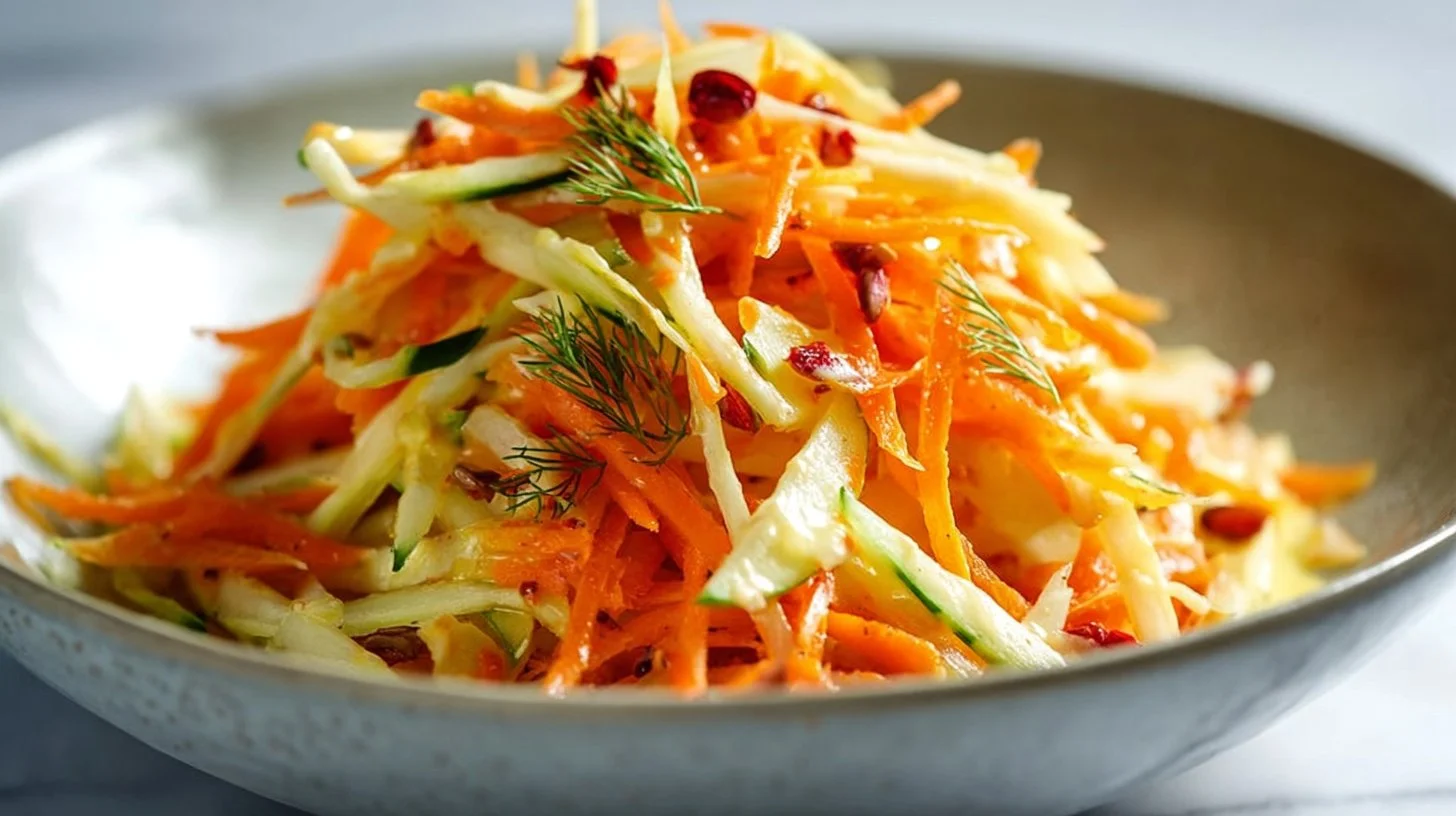 Crunchy Apple & Carrot Salad with Creamy Citrus Dressing