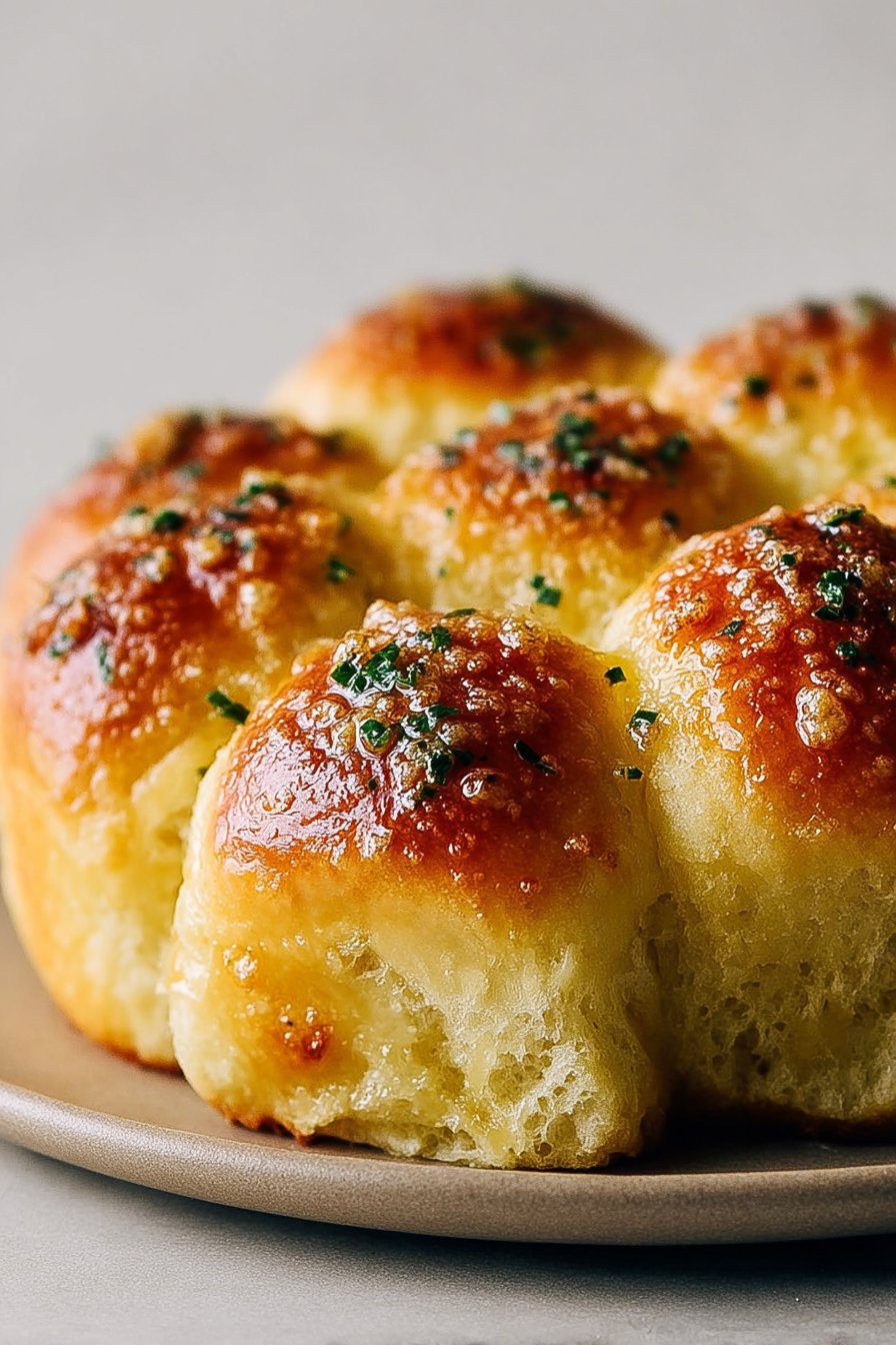 Easy Garlic Butter Parmesan Dinner Rolls