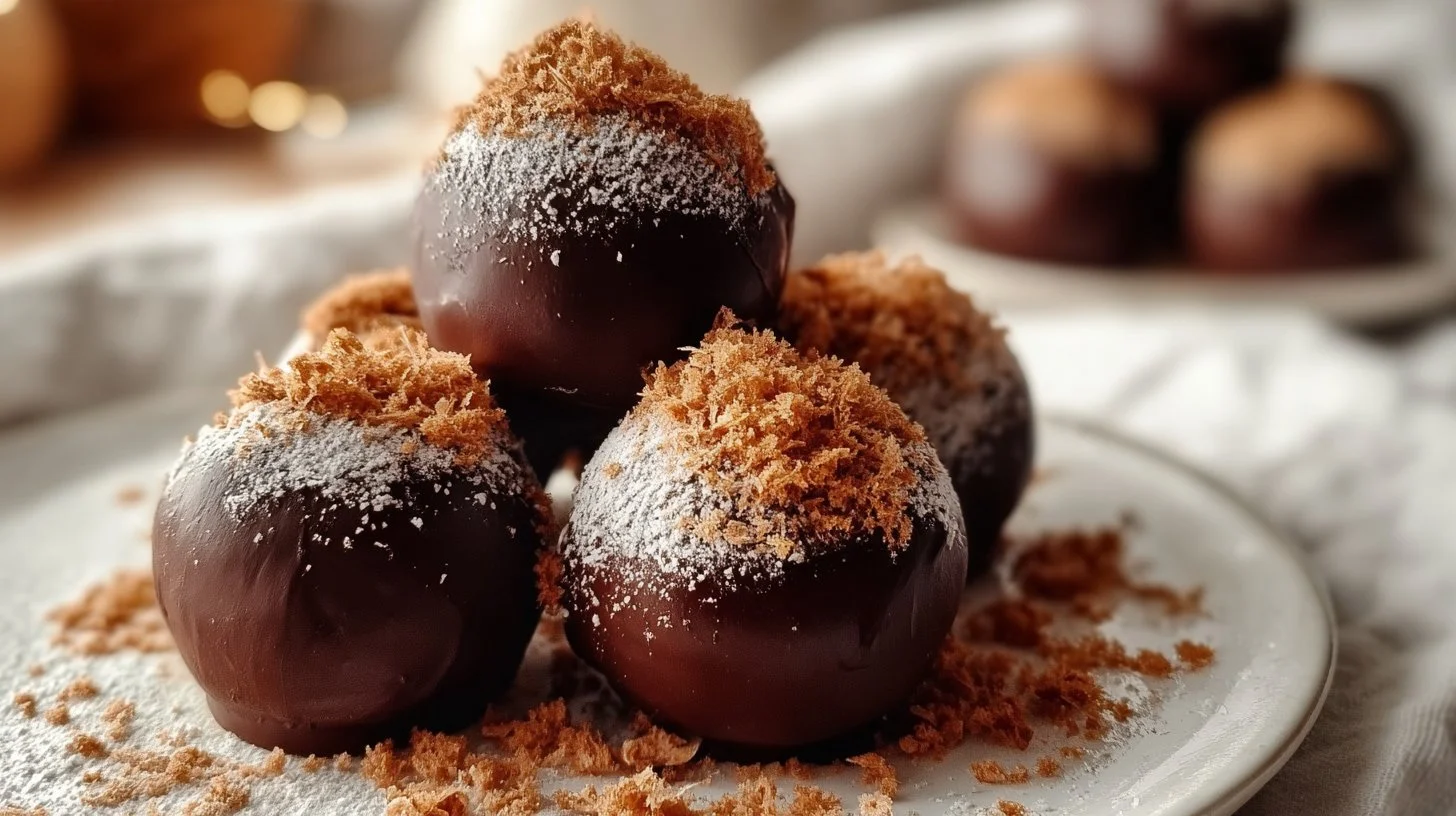 Decadent Spiced Gingerbread Truffles with Chocolate Bliss