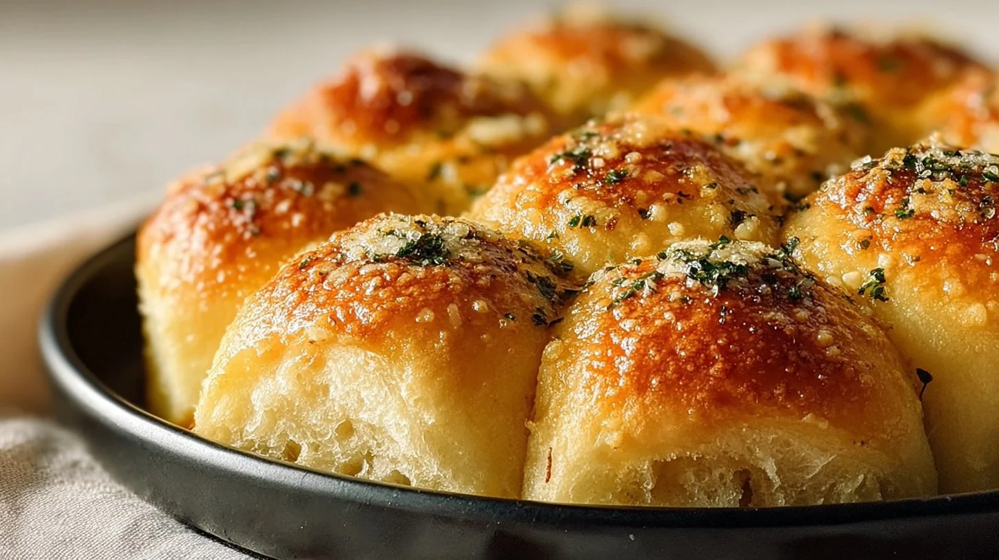 Easy Garlic Butter Parmesan Dinner Rolls