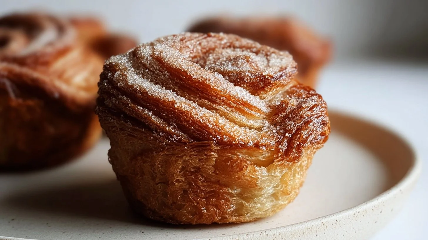 Flaky Cruffins with Sweet Cinnamon Sugar Filling