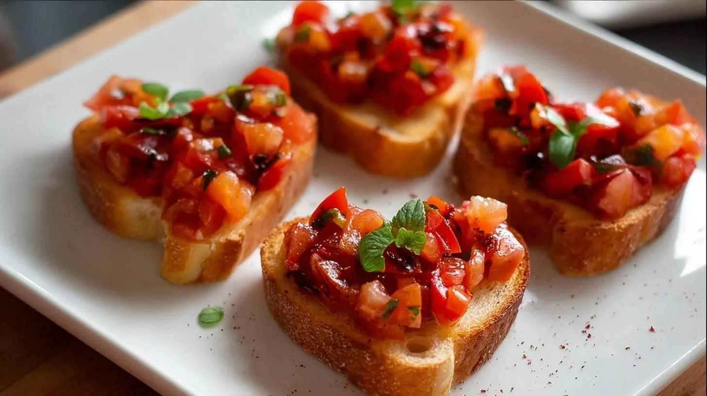 Heart-Shaped Bruschetta