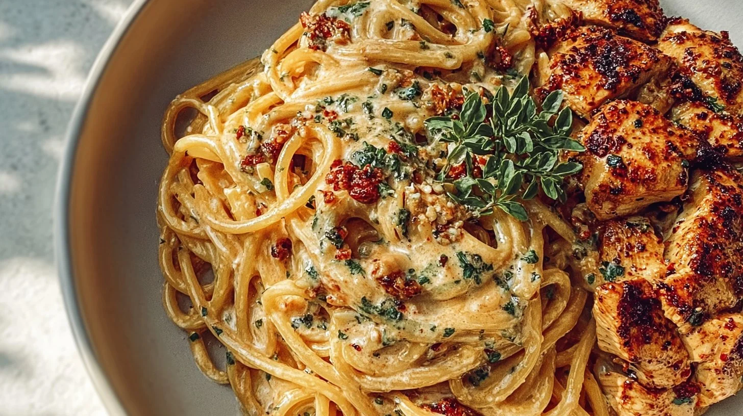 Indulge in Spicy Cajun Three-Cheese Chicken Spaghetti Bliss