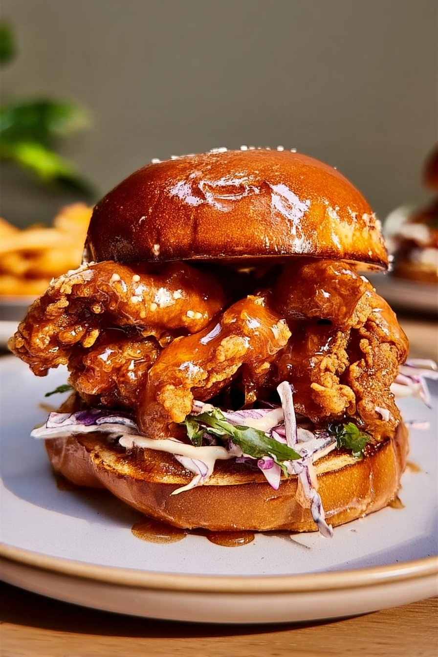 Cinnamon Roll Fried Chicken Sandwich