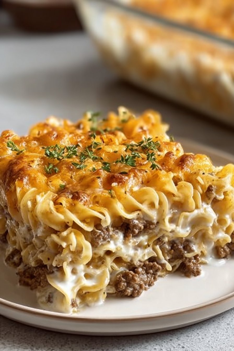 Sour Cream Beef Noodle Casserole