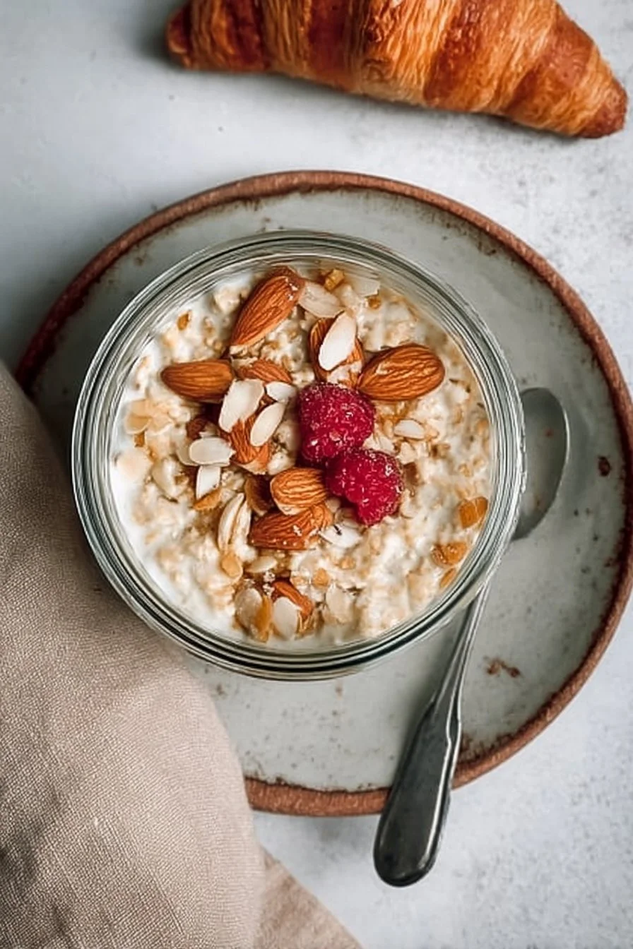 Almond Croissant Overnight Oats