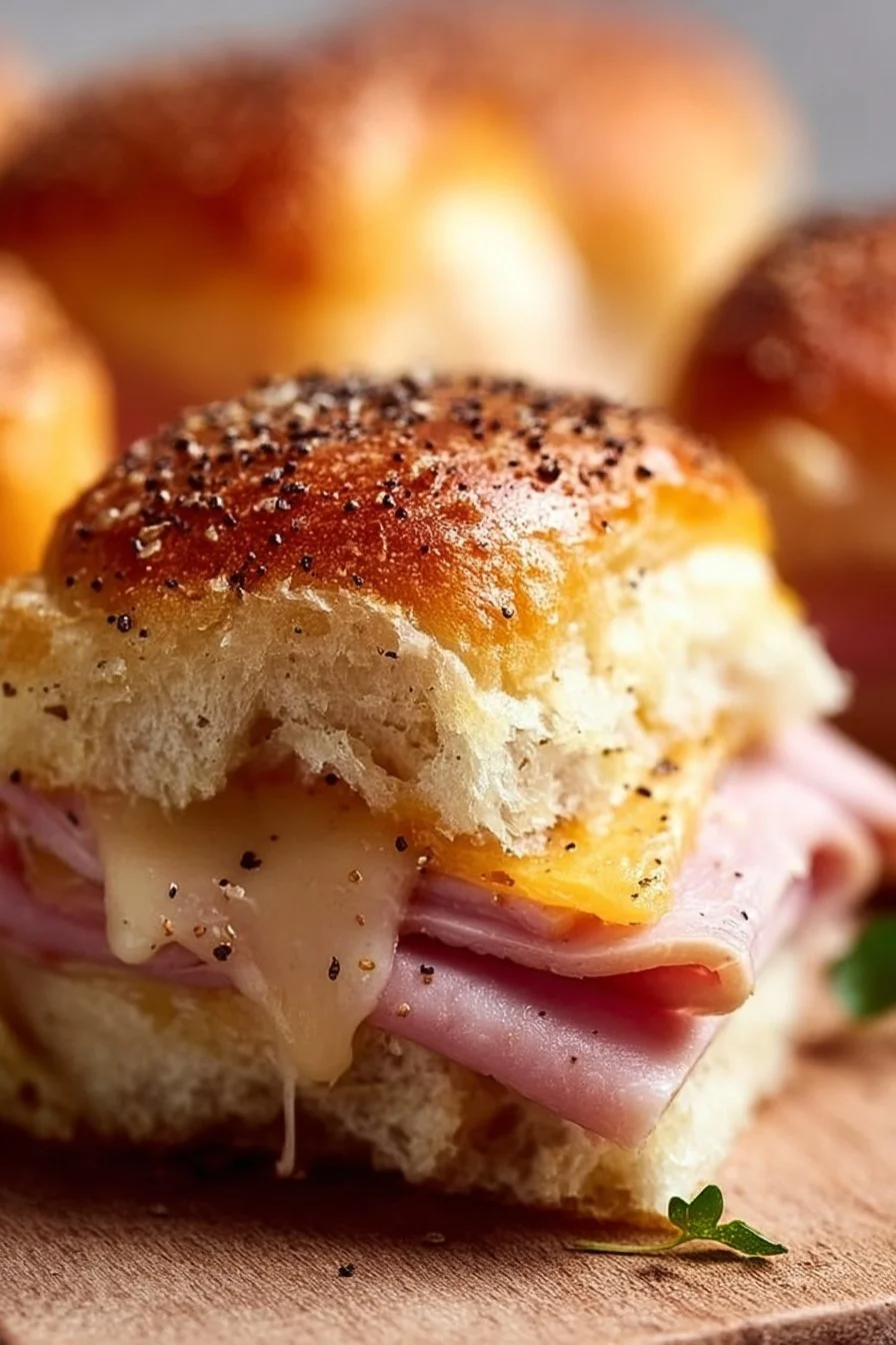 Baked Ham and Cheese Sliders