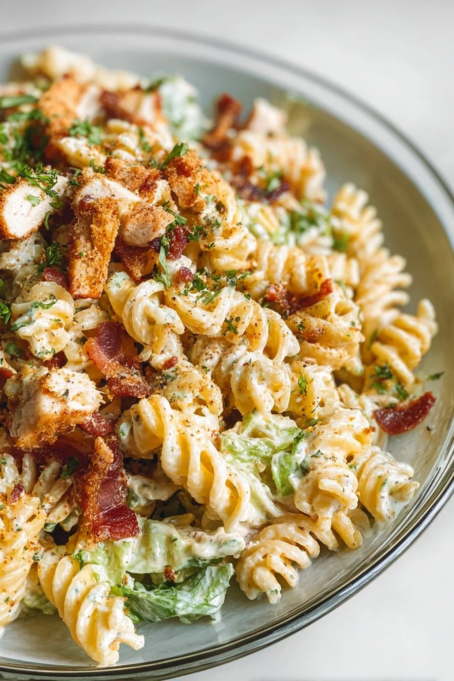 Chicken Bacon Ranch Pasta Salad