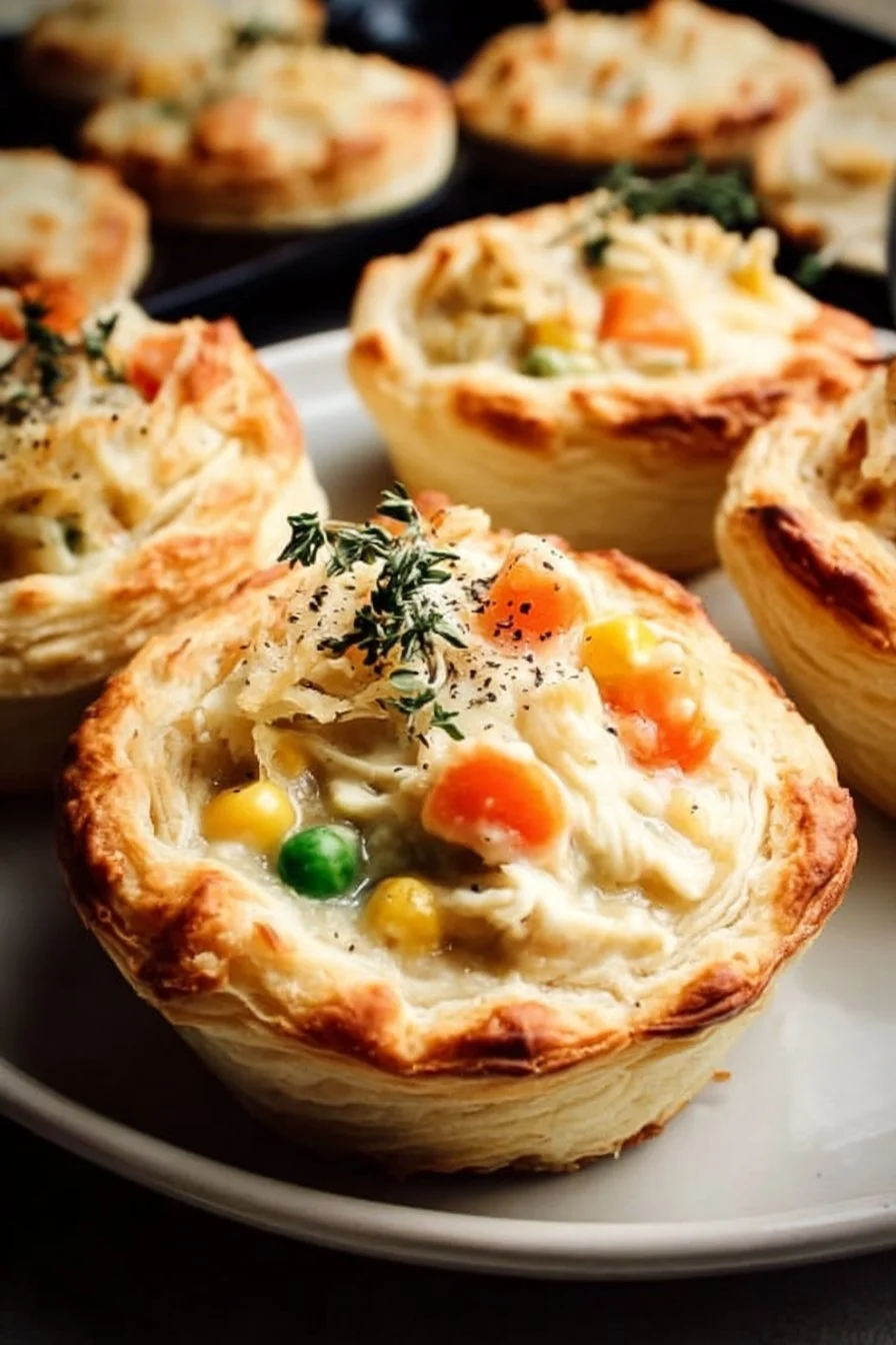 Chicken Pot Pie Biscuit Cups