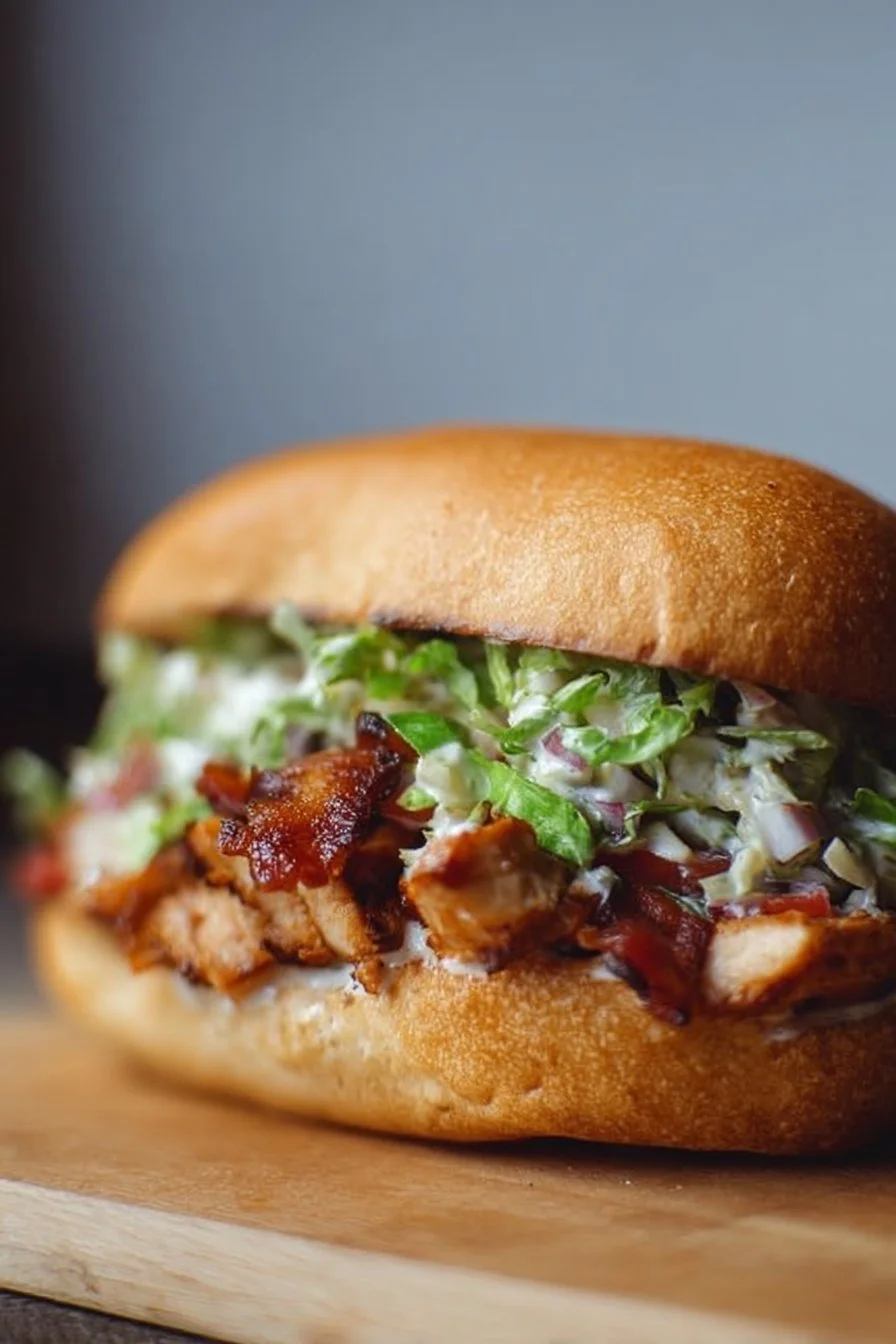 Chopped Chicken Bacon Ranch Sandwich