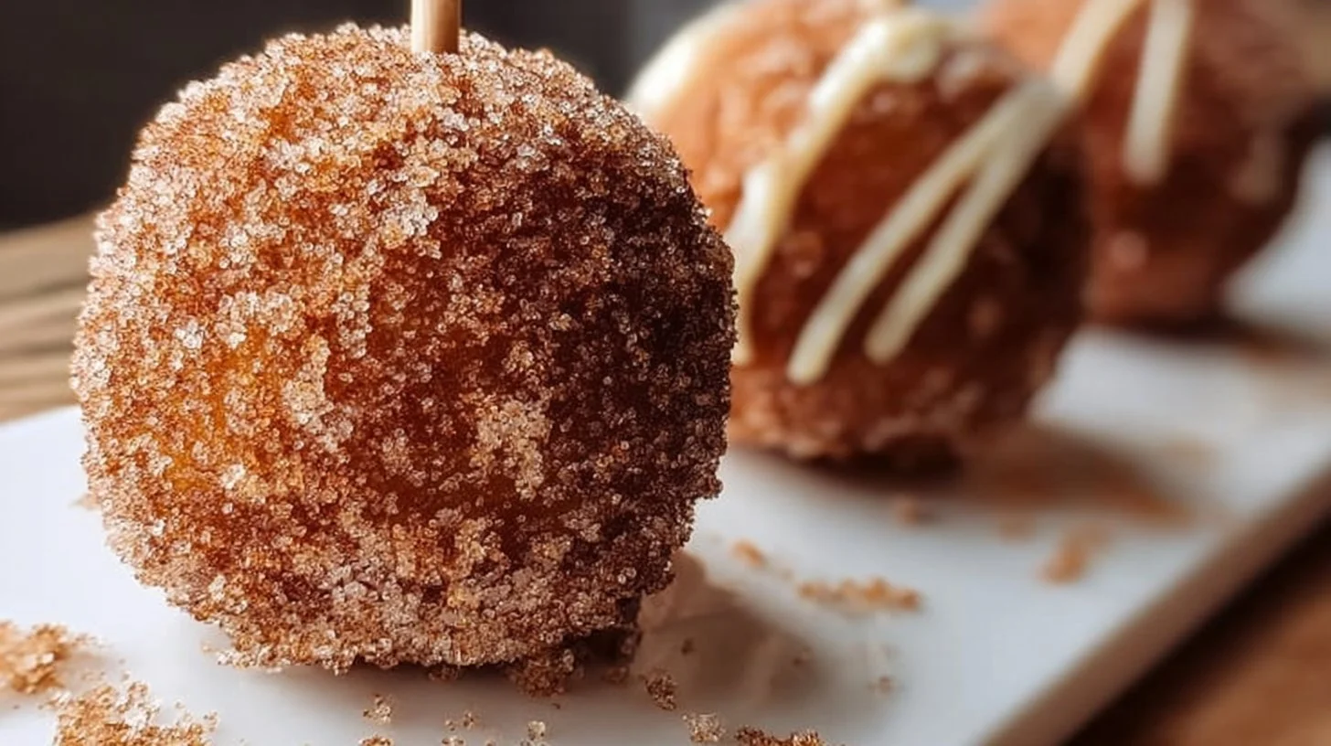 Churro cinnamon sugar candy apples with a sweet and spicy coating