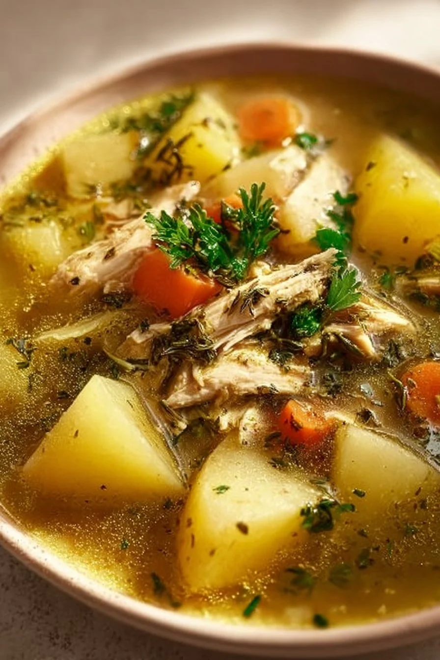 Comforting Chicken Soup with Potatoes