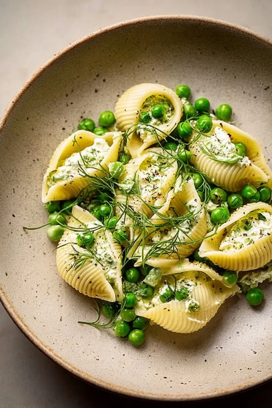 Conchiglioni with Ricotta and Peas