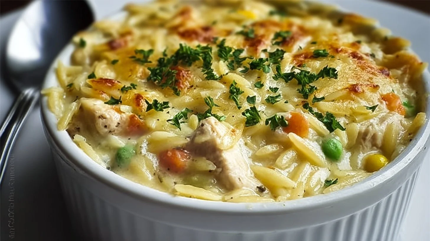 Creamy Chicken Pot Pie Orzo