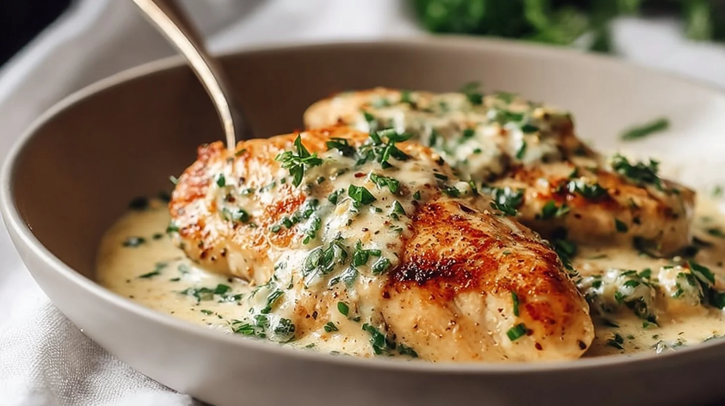 Creamy garlic parmesan chicken skillet recipe