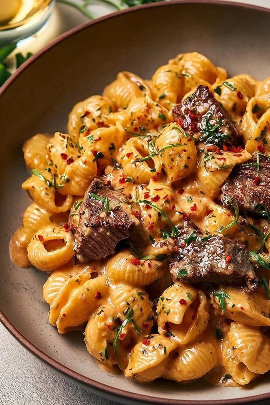 Creamy Paprika Steak Shells