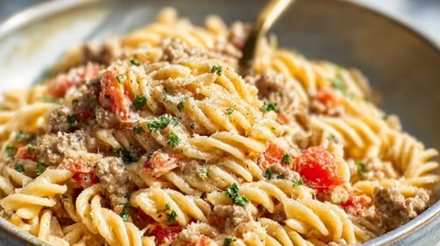 Creamy Sausage Rotel Pasta
