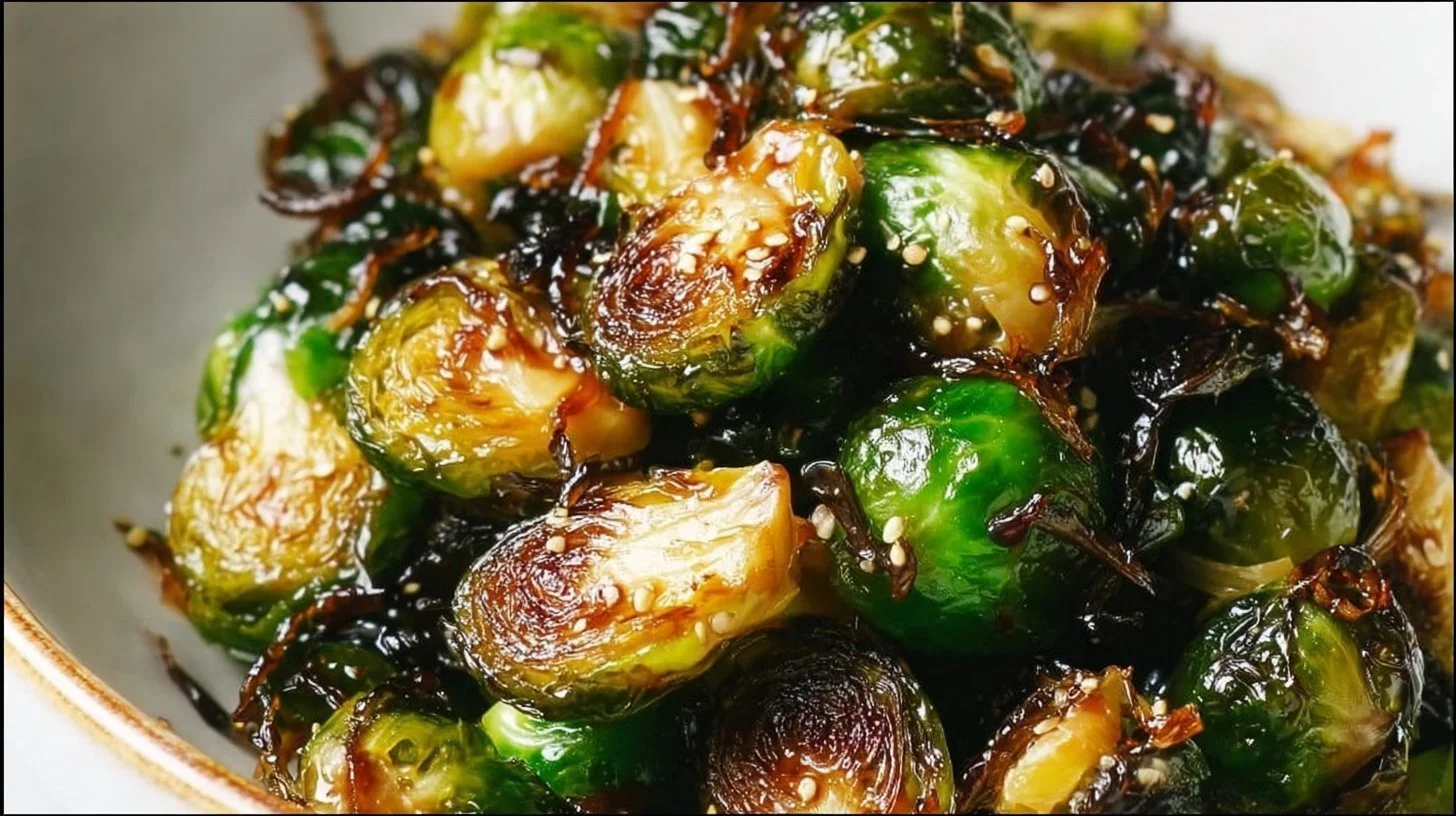 Crispy Honey Balsamic Brussels Sprouts