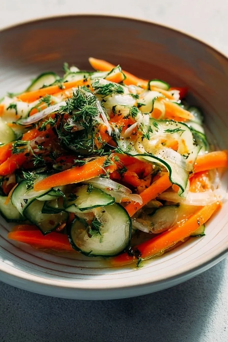Crunchy Cucumber, Carrot, and Celery Salad