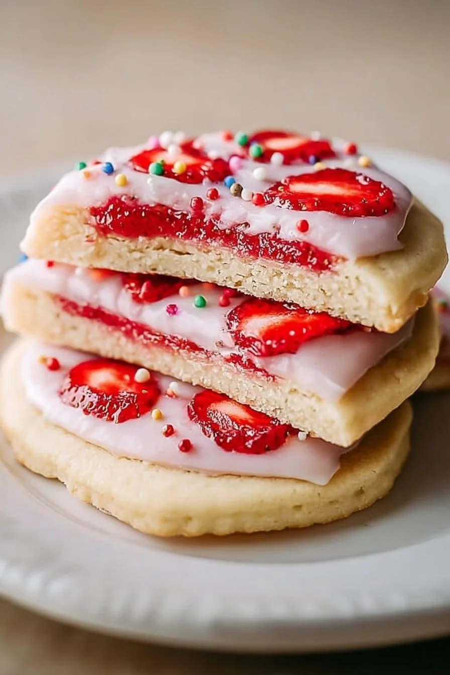 Delicious Strawberry Pop Tart Sugar Cookies Recipe You Must Try