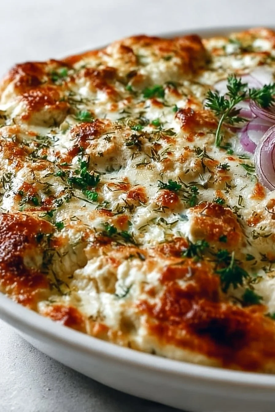 Dump-and-Bake Chicken Tzatziki Casserole