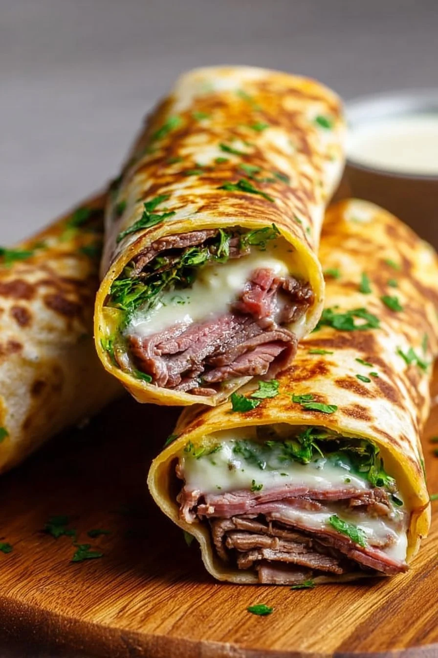 French Dip Tortilla Roll Ups