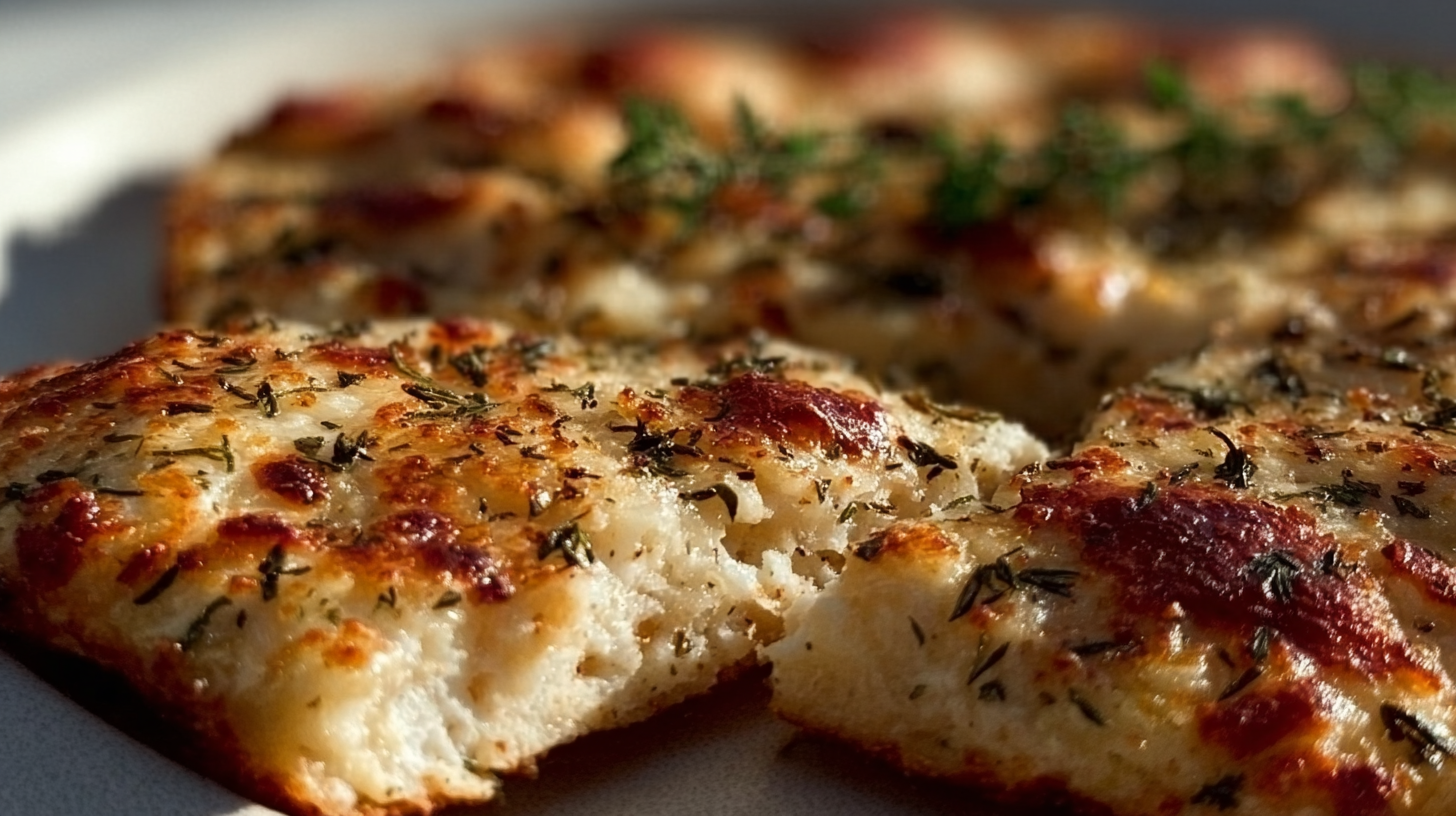 Homemade Cottage Cheese Pizza Crust ready for toppings