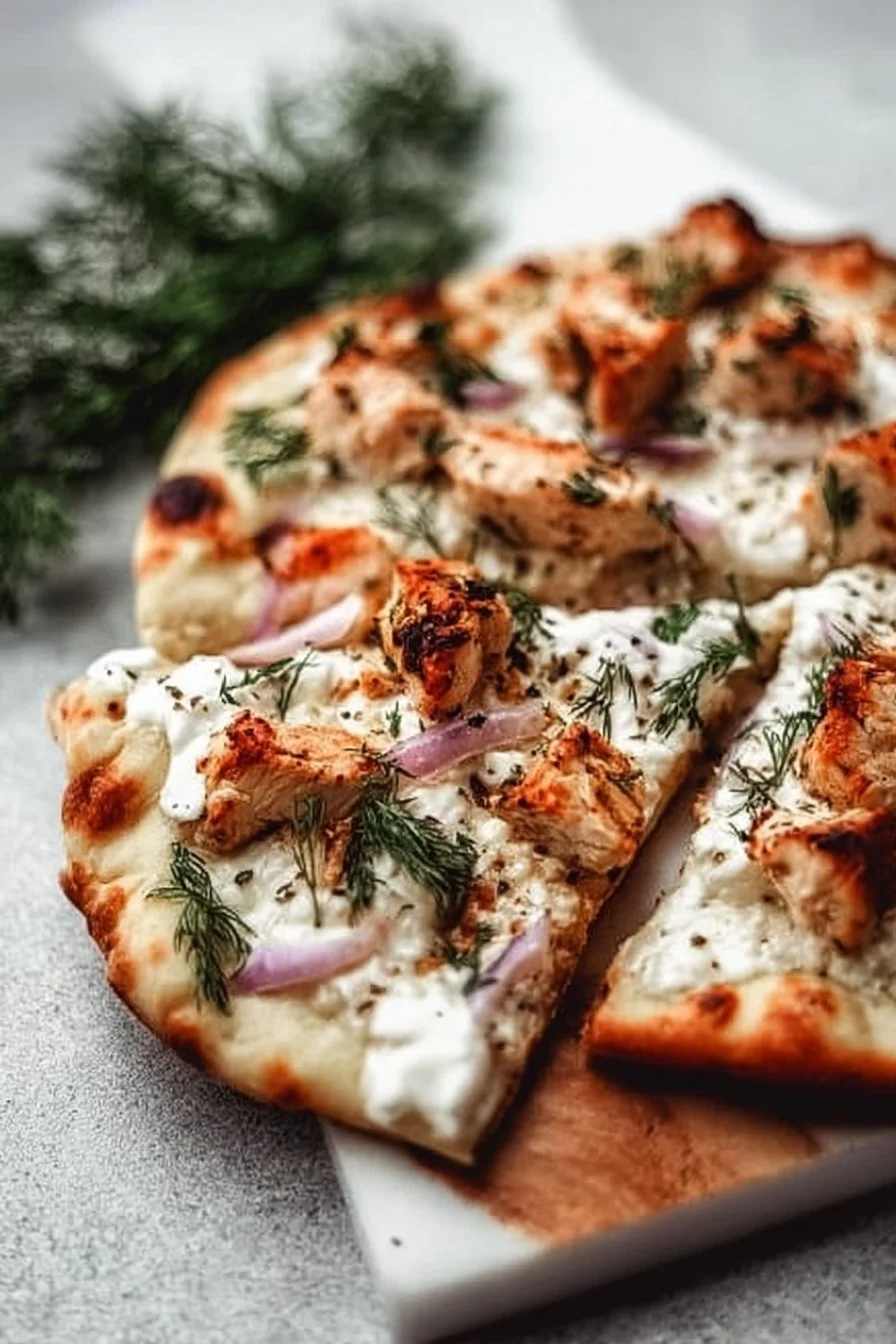 Greek Chicken Flatbread