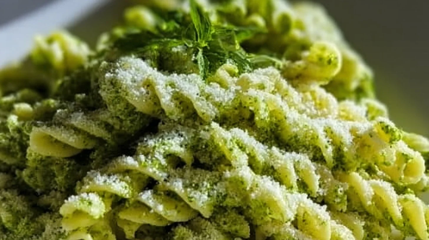 Green Goddess Pasta Sauce made from fresh herbs and greens