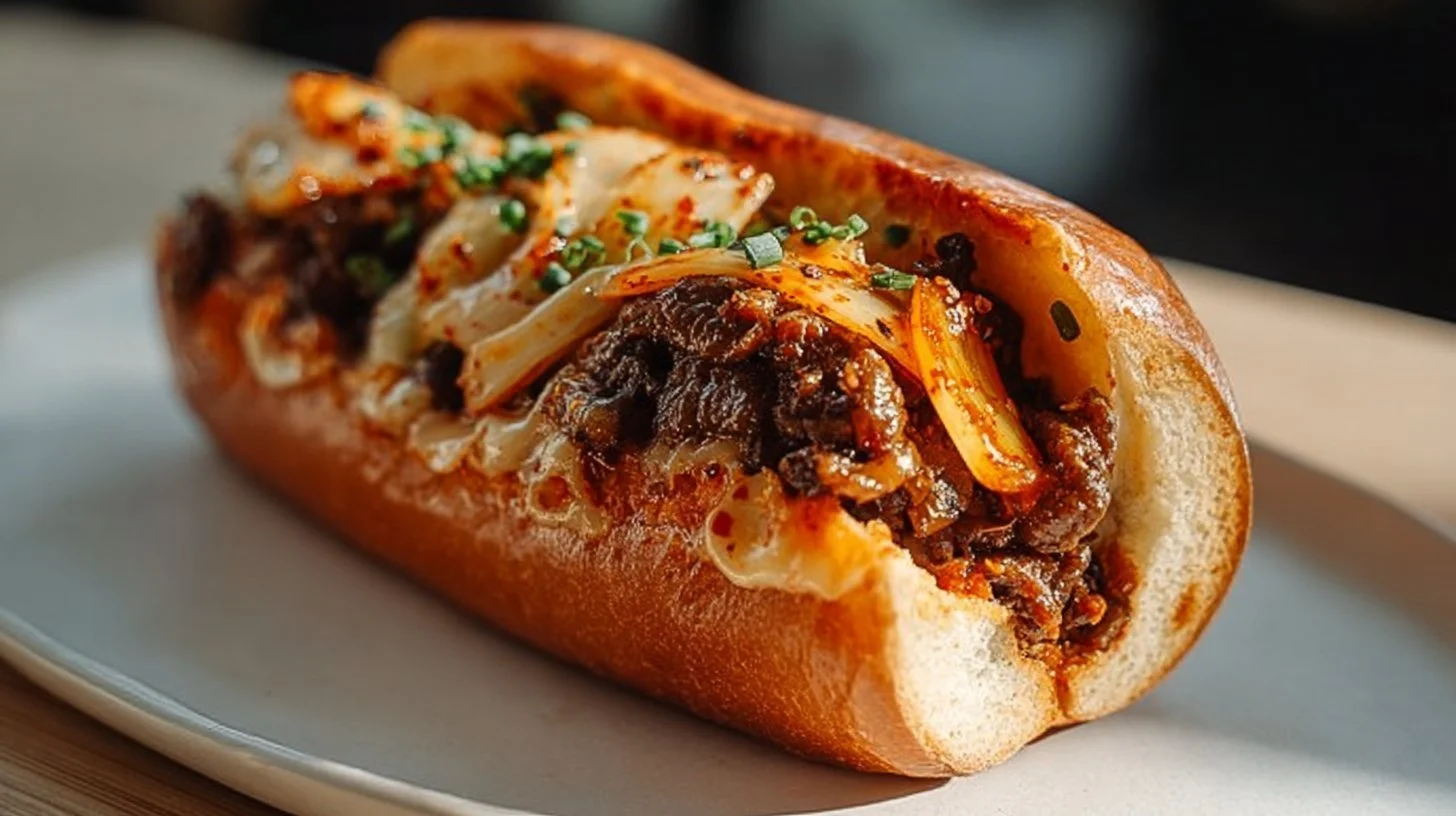 Korean-Inspired Kimchi Bulgogi Cheesesteak
