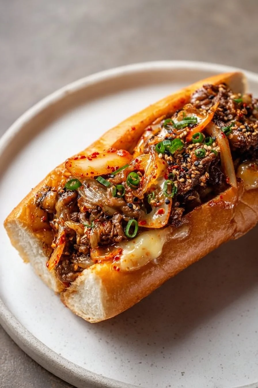 Korean-Inspired Kimchi Bulgogi Cheesesteak