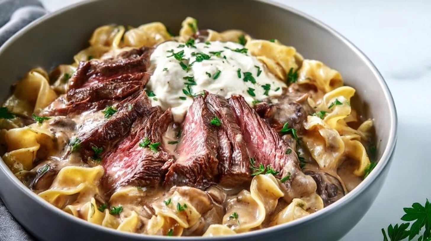 Leftover Prime Rib Stroganoff