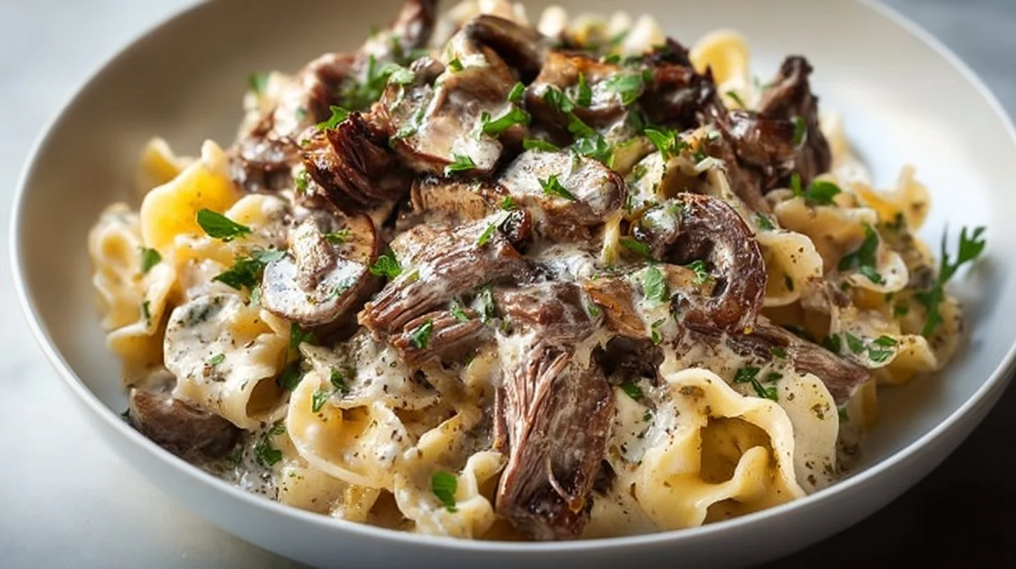 Leftover Prime Rib Stroganoff
