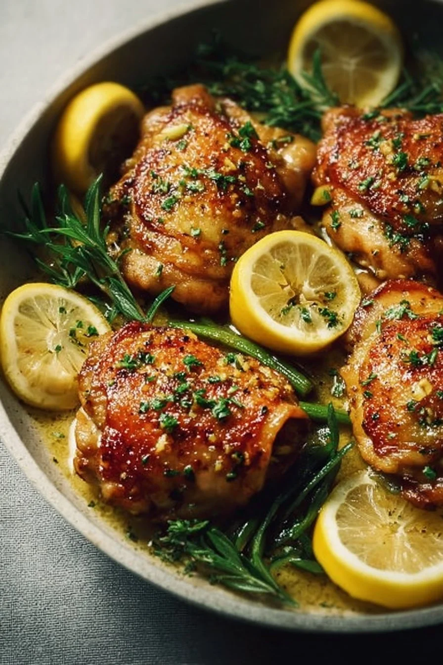 Lemon Garlic Butter Chicken Thighs