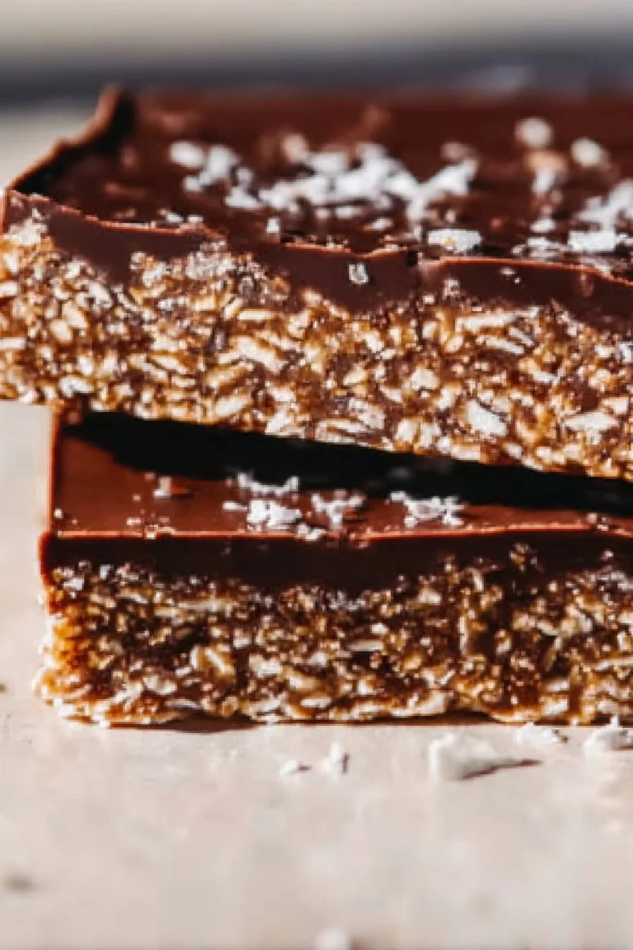 No-Bake Chocolate Coconut Oat Bars