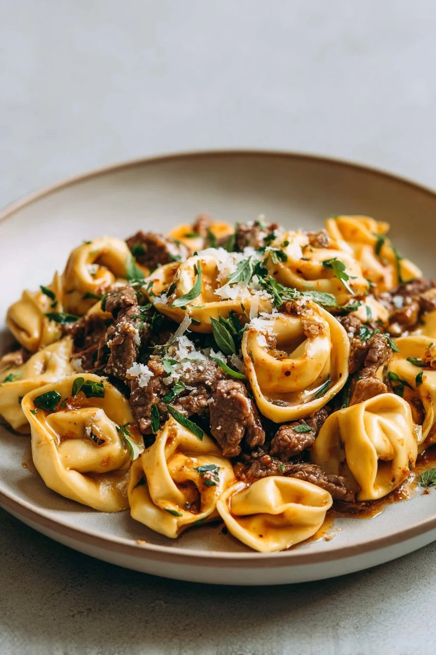 Philly Cheesesteak Tortellini Pasta