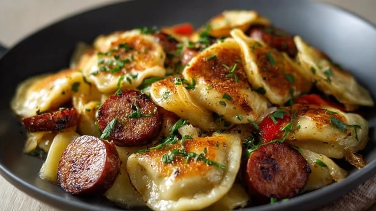 Pierogi and Sausage Skillet