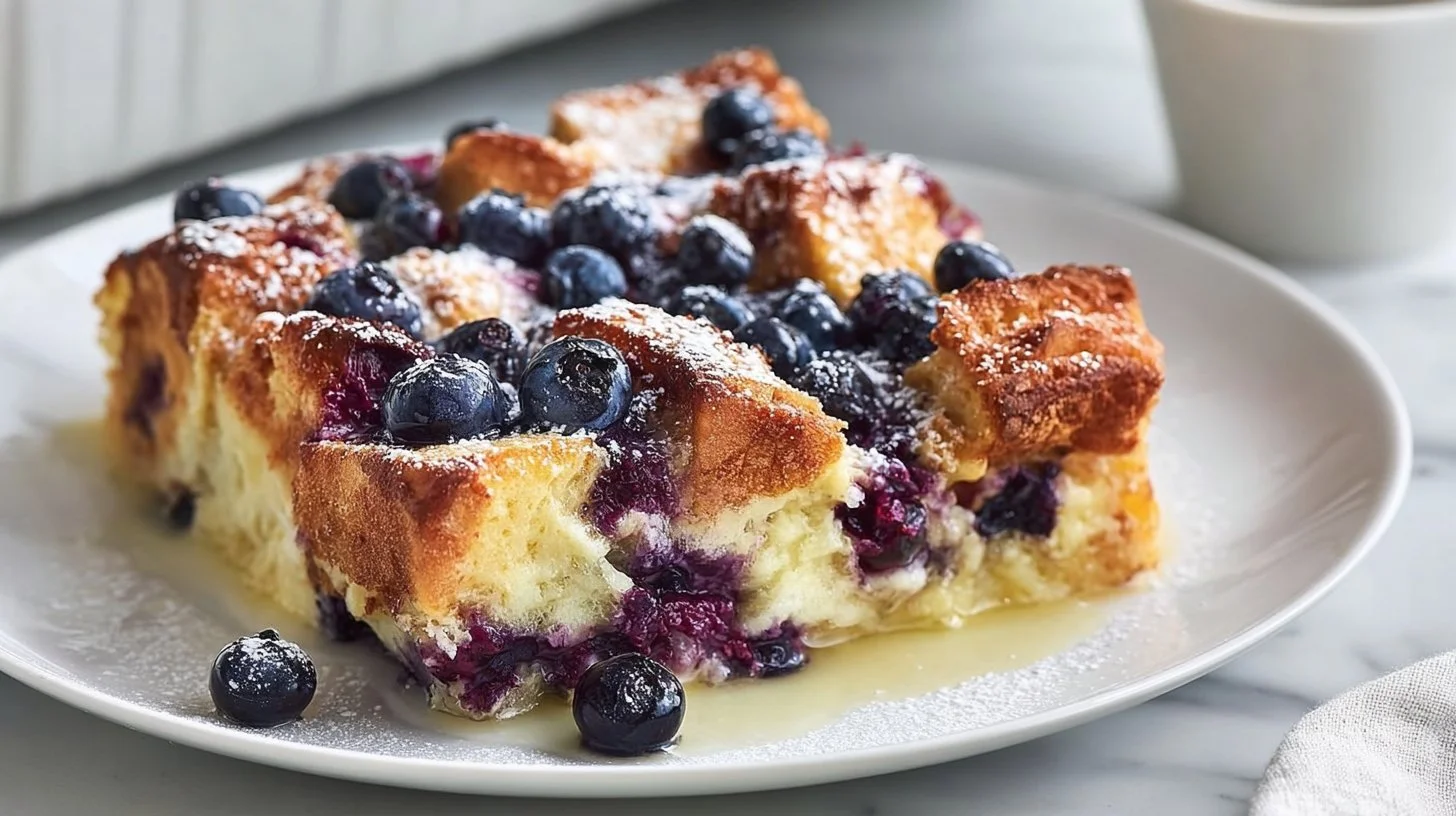 Quick Blueberry French Toast Casserole