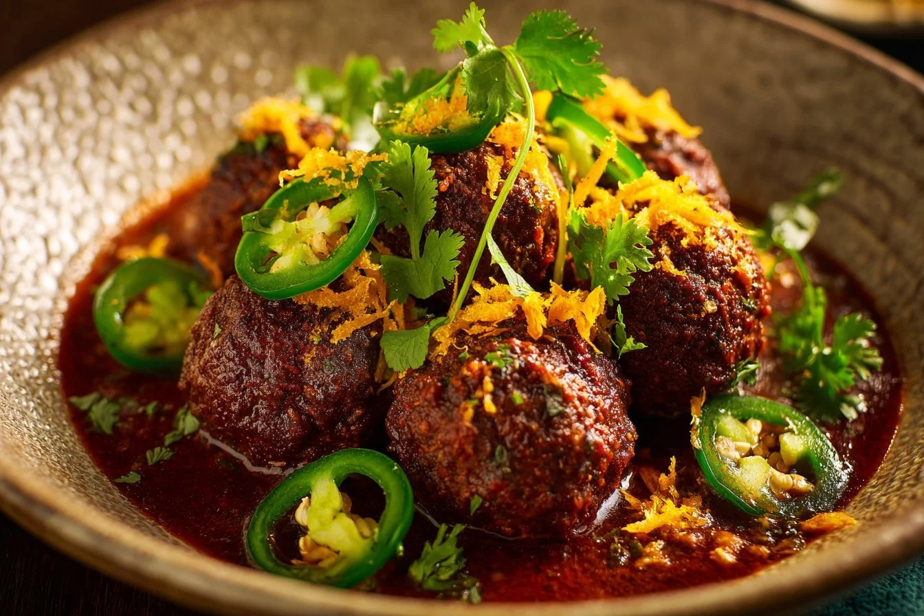 Spicy Mexican Donkey Balls recipe featuring flavorful ingredients.