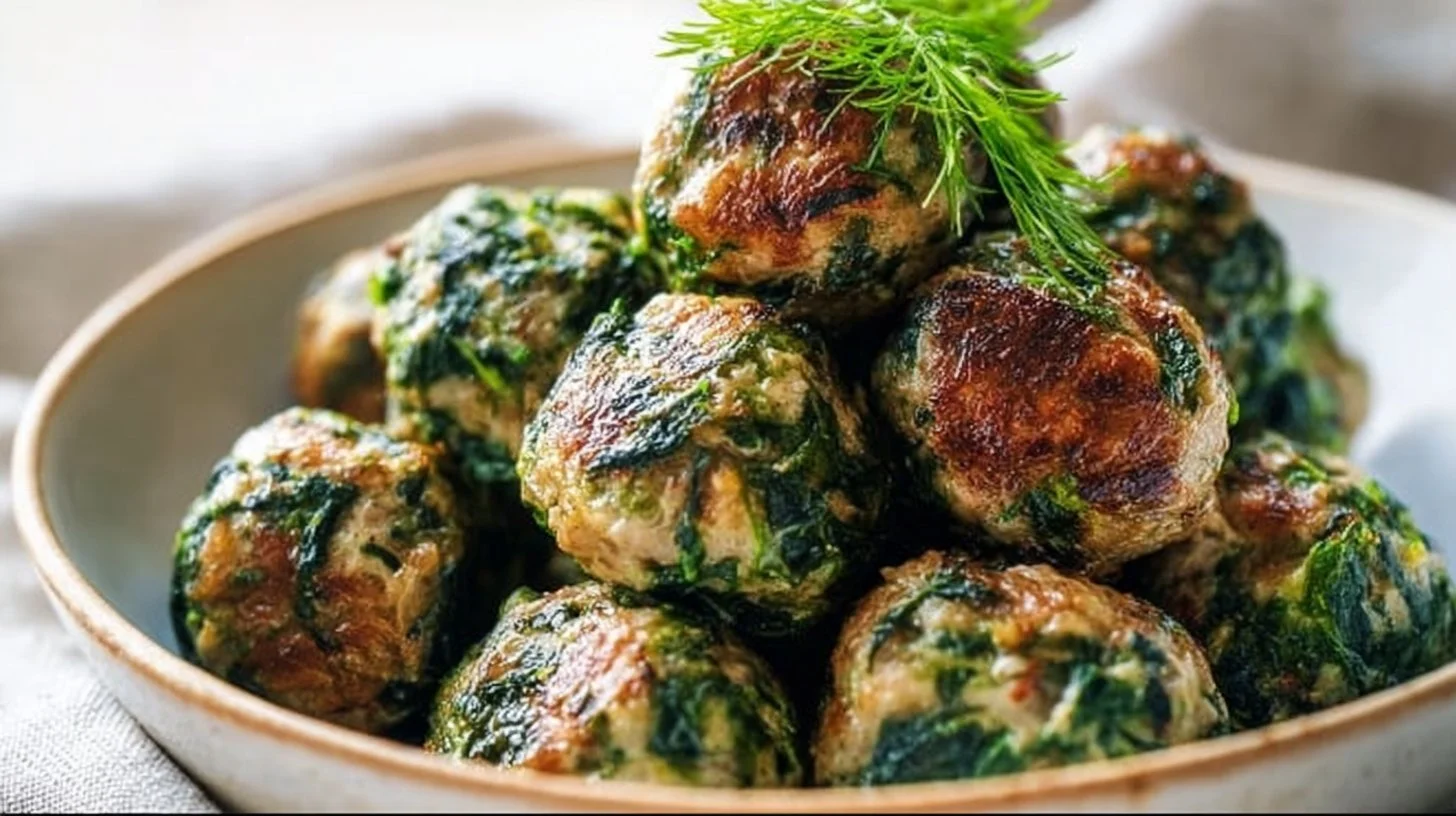 Spinach Garlic Meatballs