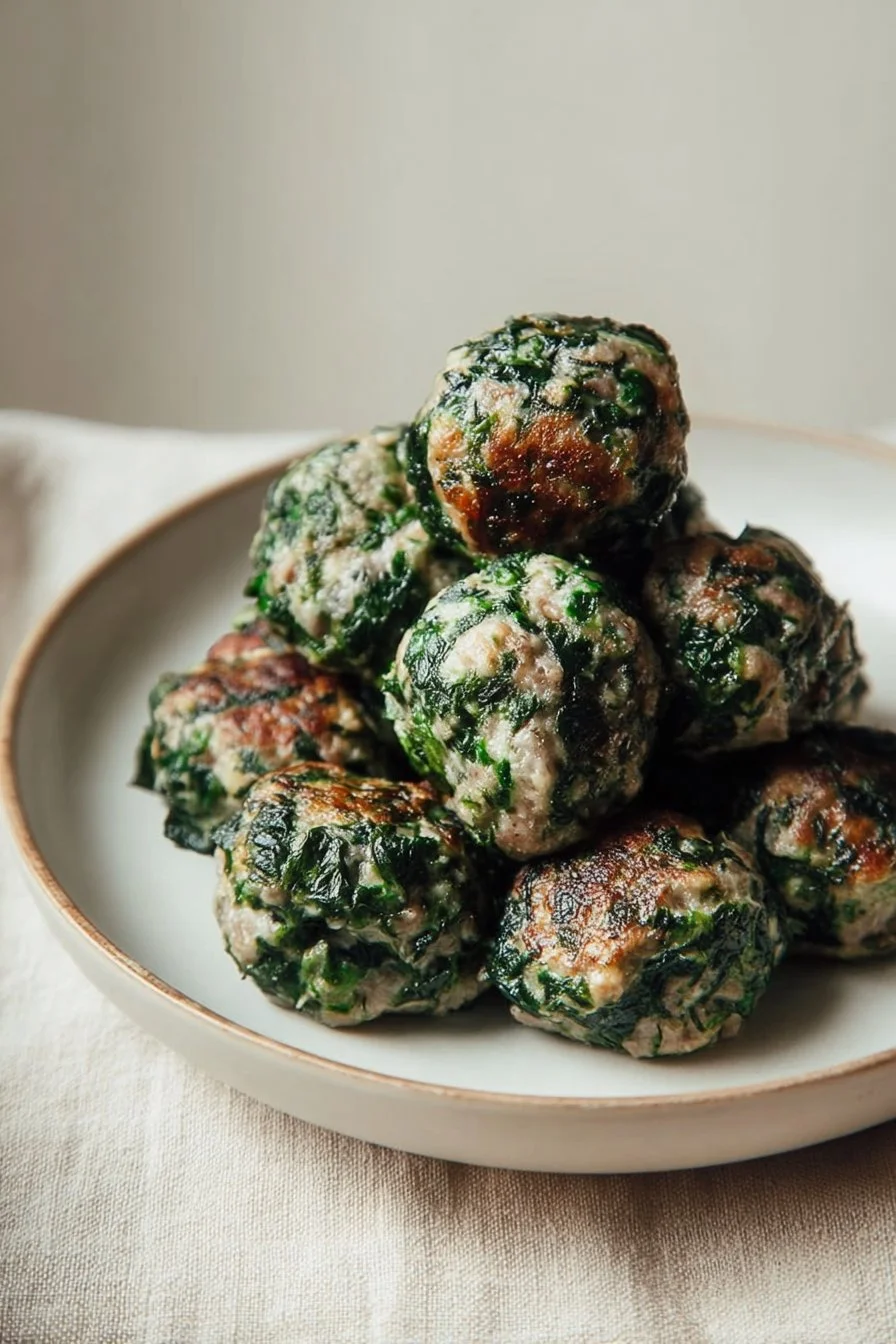 Spinach Garlic Meatballs