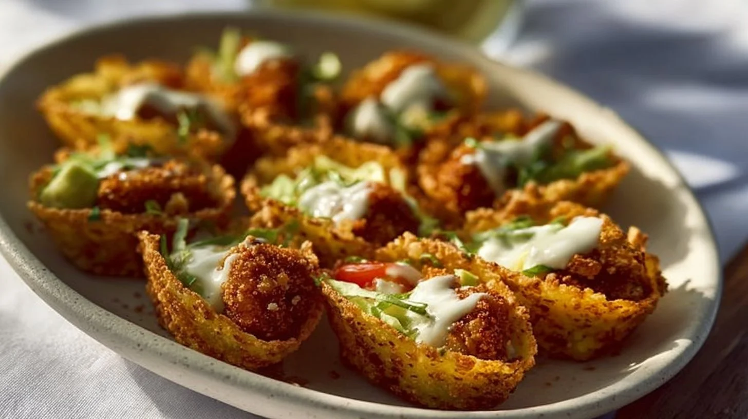 Plate of tasty Taco Ranch Bites, perfect for snacks or parties.